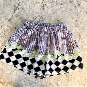High Waisted Patterned Shorts, size XS